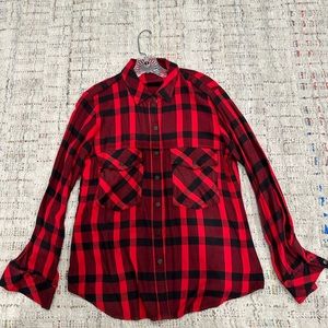 Sanctuary- red and black womens flannel - size XS